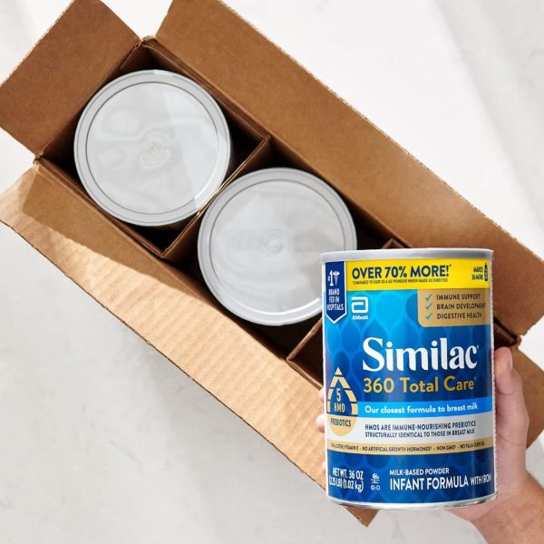 Similac 360 Total Care Infant Formula, Has 5 HMO Prebiotics, Our Closest Prebiotic Blend to Breast Milk, Non-GMO,‡ Baby Formula Powder, 36-oz Value Can, Pack of 3  Baby - Image 21