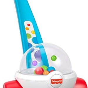 Fisher-Price Baby & Toddler Toy Corn Popper Blue Push-Along with Ball-Popping Action for Infants Ages 1+ Years, 2-Piece Assembly  Toys & Games