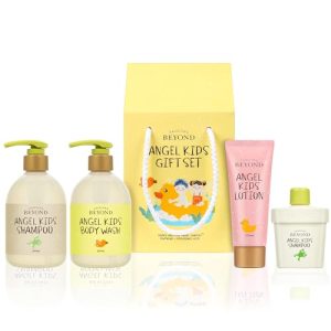 BEYOND Angel Kids Bath Gift Set (25.7fl oz , 3-Piece Bath & Shower Set) - Vegan Korean Skin Care. Baby Shampoo, Body Wash, Hyaluronic  Beauty & Personal Care