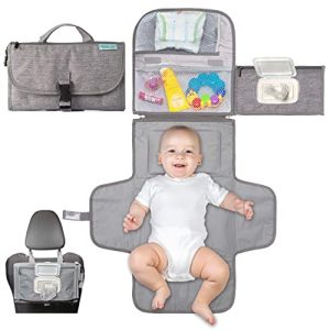 Portable Diaper Changing Pad, Portable Changing pad for Newborn Girl & Boy - Baby Changing Pad with Smart Wipes Pocket – Waterproof Travel Changing Kit - Baby Gift by Kopi Baby  Baby