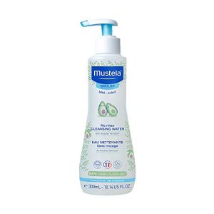 Mustela Baby Cleansing Water - No-Rinse Micellar Water - with Natural Avocado & Aloe Vera - for Baby's Face, Body & Diaper â€“ 10.14 fl. oz. (Pack of 1)  Beauty & Personal Care