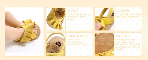 | HsdsBebe Baby Girls Sandals Bohemia Flower Bow Soft Sole Toddler First Walkers Beach Summer Shoes | Sandals - Image 11