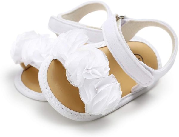 | HsdsBebe Baby Girls Sandals Bohemia Flower Bow Soft Sole Toddler First Walkers Beach Summer Shoes | Sandals - Image 4