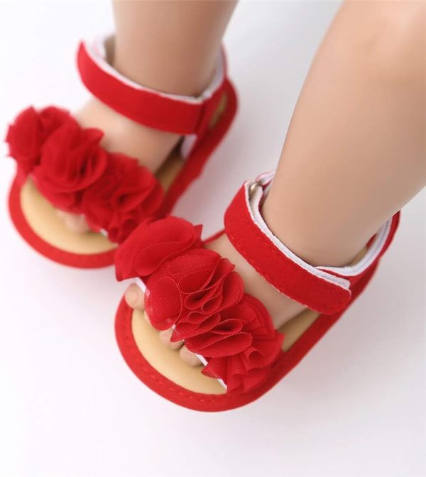 | HsdsBebe Baby Girls Sandals Bohemia Flower Bow Soft Sole Toddler First Walkers Beach Summer Shoes | Sandals - Image 23