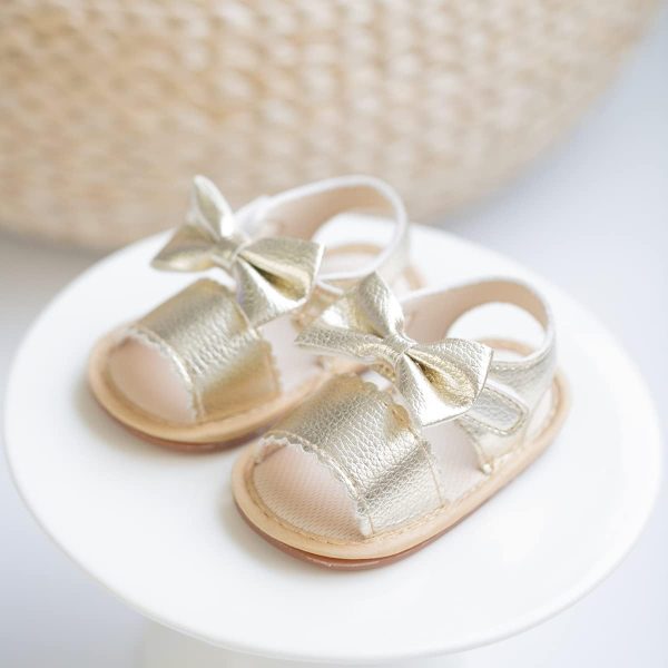| Sawimlgy Baby Girls Boys Sandals Summer Shoe Rubber Sole PU Leather Mesh Infant Toddler First Walkers Princess Dress Outdoor Shoes | Sandals - Image 4