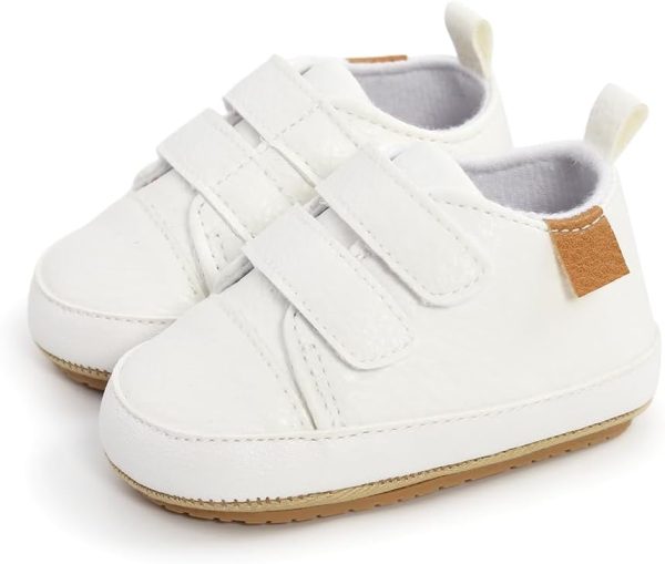 | Baby Girls Boys Shoes Soft Anti-Slip Sole Newborn First Walkers High Top Canvas Denim Unisex Infant Sneaker | Sneakers - Image 3