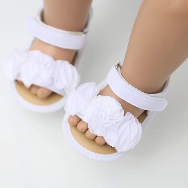 | HsdsBebe Baby Girls Sandals Bohemia Flower Bow Soft Sole Toddler First Walkers Beach Summer Shoes | Sandals - Image 2