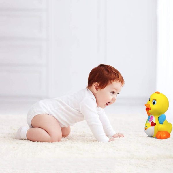 Yiosion Musical Flapping Yellow Duck Interactive Action Educational Learning Walking Light Up Dancing Toy for 1 Year Old Baby Toddler Infant  Toys & Games - Image 9