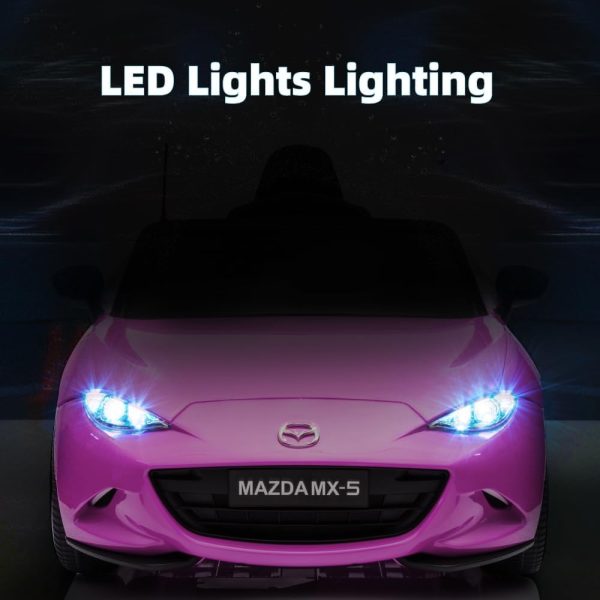 12V Ride on Car, Licensed Mazda MX-5 Electric Car for Kids, 12V Ride on Toys, Kids Cars with Parent Remote Control, Lights, Music-Pink  Toys & Games - Image 16