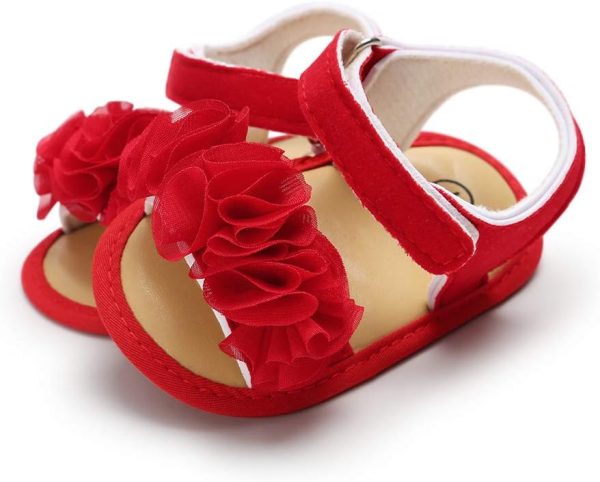 | HsdsBebe Baby Girls Sandals Bohemia Flower Bow Soft Sole Toddler First Walkers Beach Summer Shoes | Sandals - Image 25