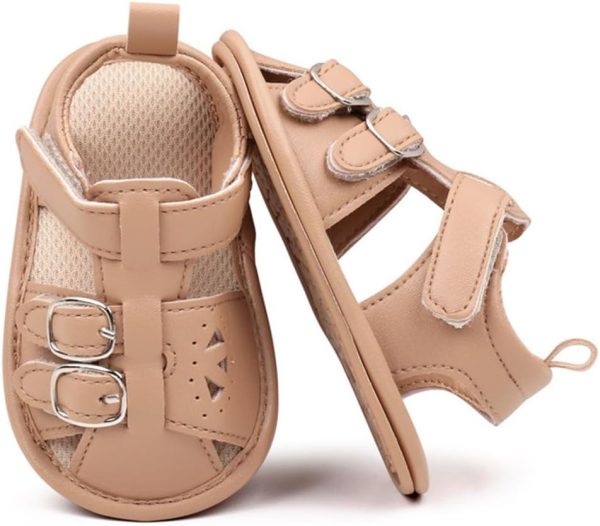 HsdsBebe Infant Baby Boys Girls Summer Beach Sandals Breathable Athletic Anti-slip Soft Sole Newborn First Walker Crib Shoes(ZZY3205 dark brown,2)  Clothing, Shoes & Jewelry - Image 19