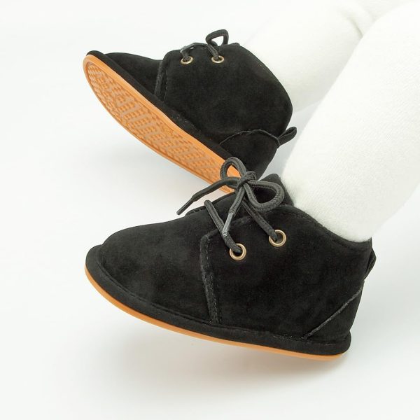 | Zoolar Baby Unisex Warm Snow Boots Newborn Leather Fur Lace Up Ankle Anti-Slip Rubber Texture Sole Toddler Prewalker Winter Crib Shoes | Boots - Image 5
