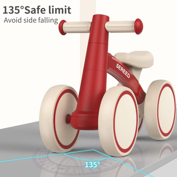 SEREED Baby Balance Bike for 1-2 Year Olds - 4 Wheels, First Bike for Toddlers, Birthday Gift (Green)  Toys & Games - Image 24