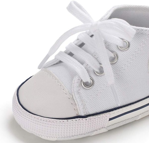 | Baby Girls Boys Shoes Soft Anti-Slip Sole Newborn First Walkers High Top Canvas Denim Unisex Infant Sneaker | Sneakers - Image 23