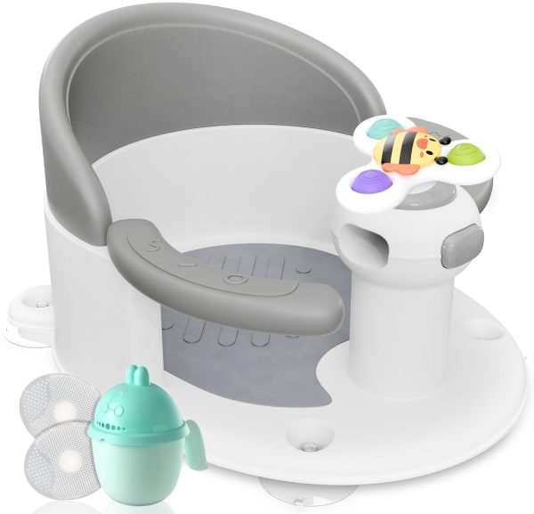 BEBELEH™ Baby Bath Seat [Original] for Babies 6 Months & Up - Safe Infant and Toddler Baby Bathtub Seat for Sitting Up - Baby Bath Tub Baby Tub Seat for Shower (Gray)  Baby - Image 18