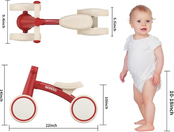 SEREED Baby Balance Bike for 1-2 Year Olds - 4 Wheels, First Bike for Toddlers, Birthday Gift (Green)  Toys & Games - Image 20