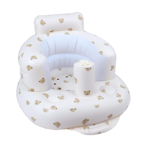 EKEPE Inflatable Baby Seat for Babies 3 Months & Up, Baby Floor Seats for Sitting Up, Baby Seats for Infants, Blow Up Baby Chair with Built in Air Pump - Bear  Baby - Image 14