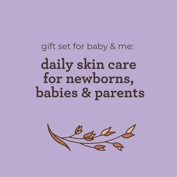 Aveeno Baby Bathtime Solutions Baby & Me Gift Set with Baby Wash & Shampoo, Calming Baby Bath, Baby Daily Moisturizing Lotion & Stress Relief Body Wash for Mom, Oatmeal, 4 Items  Baby - Image 4