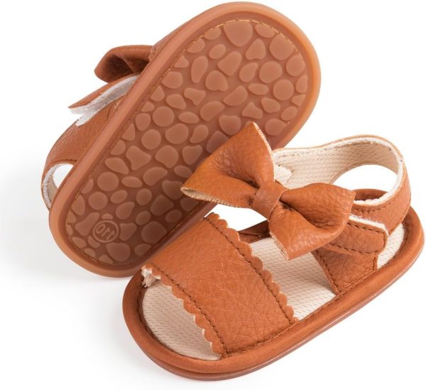 | Babelvit Infant Baby Girl Boy Sandals Comfort Premium Summer Outdoor Casual Beach Shoes with Flower Bowknot Anti Slip Rubber Sole Newborn Toddler Prewalker First Walking Shoes | Sandals - Image 19