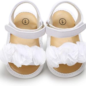| HsdsBebe Baby Girls Sandals Bohemia Flower Bow Soft Sole Toddler First Walkers Beach Summer Shoes | Sandals
