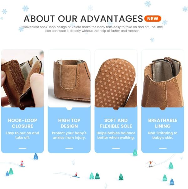 | Meckior Baby Girls Cowboy Tassel Boots Side Zipper Moccasins Soft Bottom Non-Slip Toddler Shoe | Boots - Image 5