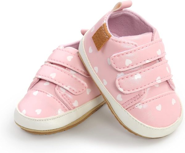 Unisex Baby Boys Girls High-Top Ankle Sneakers Soft Rubber Sole Infant Crib Shoes Toddler First Walkers  Clothing, Shoes & Jewelry - Image 19
