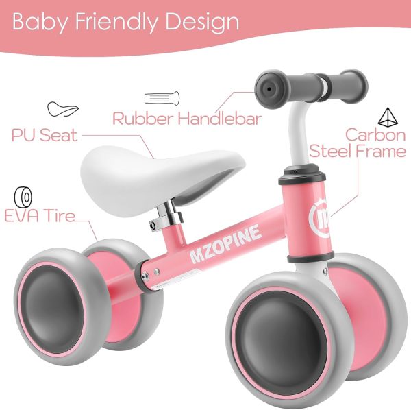 mzopine Baby Balance Bike Toddler Bike Kids Toys for 1 Year Old Boys Girls 12-24 Months Toys Kids Balance Bike Best First Birthday Gifts Children Walker Baby Walker 4 Wheels Bicycle (Purple)  Sports & Outdoors - Image 19