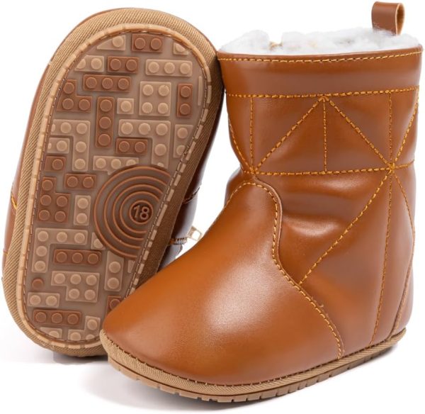 | Zoolar Infant Unisex Warm Fur Lining Soft Boots Baby Winter Ankle Non-Slip Rubber Texture Sole Toddler Winter Snow Crib Shoes | Boots - Image 18