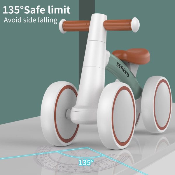 SEREED Baby Balance Bike for 1-2 Year Olds - 4 Wheels, First Bike for Toddlers, Birthday Gift (Green)  Toys & Games - Image 6