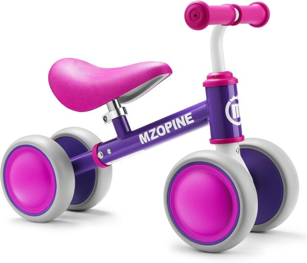 mzopine Baby Balance Bike Toddler Bike Kids Toys for 1 Year Old Boys Girls 12-24 Months Toys Kids Balance Bike Best First Birthday Gifts Children Walker Baby Walker 4 Wheels Bicycle (Purple)  Sports & Outdoors - Image 10