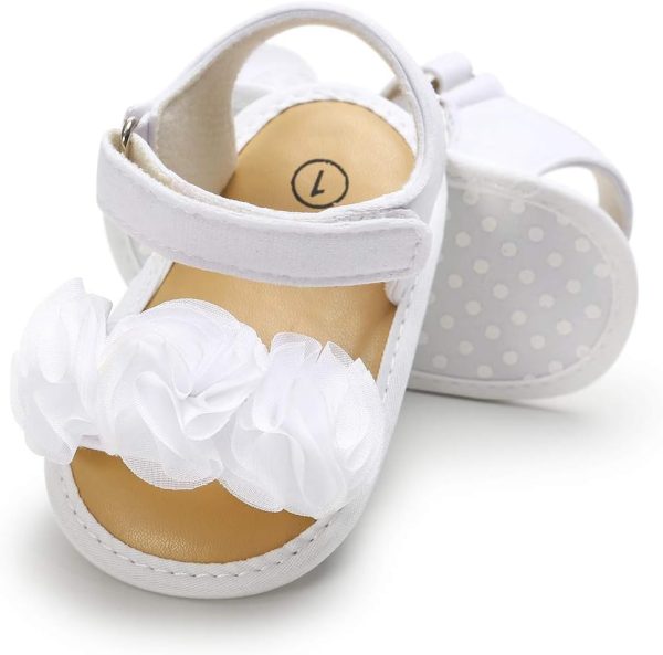 | HsdsBebe Baby Girls Sandals Bohemia Flower Bow Soft Sole Toddler First Walkers Beach Summer Shoes | Sandals - Image 3