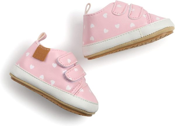 Unisex Baby Boys Girls High-Top Ankle Sneakers Soft Rubber Sole Infant Crib Shoes Toddler First Walkers  Clothing, Shoes & Jewelry - Image 20