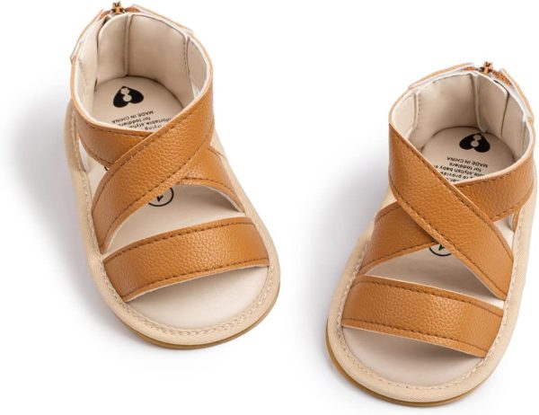 | Babelvit Infant Baby Girl Boy Sandals Comfort Premium Summer Outdoor Casual Beach Shoes with Flower Bowknot Anti Slip Rubber Sole Newborn Toddler Prewalker First Walking Shoes | Sandals - Image 25