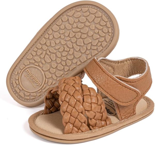 | Babelvit Infant Baby Girl Boy Sandals Comfort Premium Summer Outdoor Casual Beach Shoes with Flower Bowknot Anti Slip Rubber Sole Newborn Toddler Prewalker First Walking Shoes | Sandals - Image 13