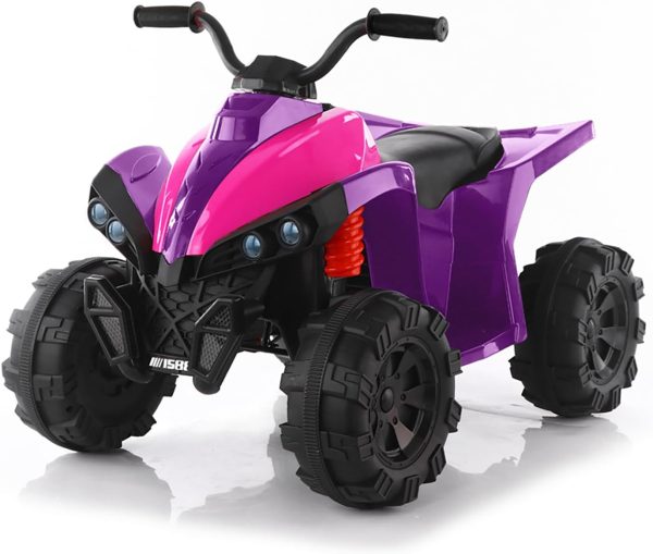 TCARAIWEN 12V Kids ATV 4 Wheelers for Kids 3-6,Electric Kids Ride on ATV with Music Player, All Terrain Tires, Kids Ride on Cars, Purple  Toys & Games - Image 7
