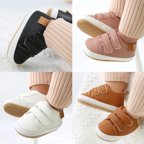 | Baby Girls Boys Shoes Soft Anti-Slip Sole Newborn First Walkers High Top Canvas Denim Unisex Infant Sneaker | Sneakers - Image 5