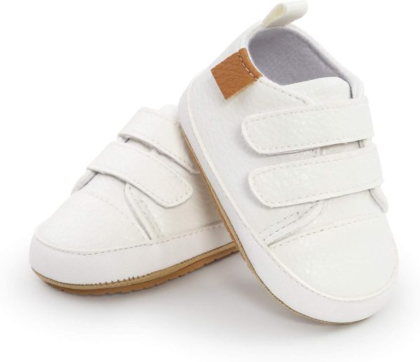Unisex Baby Boys Girls High-Top Ankle Sneakers Soft Rubber Sole Infant Crib Shoes Toddler First Walkers  Clothing, Shoes & Jewelry - Image 5