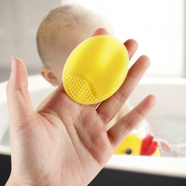 Baby Bath Brush, JEXCULL Baby Cradle Cap Brush for Babies Newborns Premium Silicone Baby Scalp Scrubber Massage Exfoliator Brush Multifunctional Baby Bath Essentials  Baby - Image 3