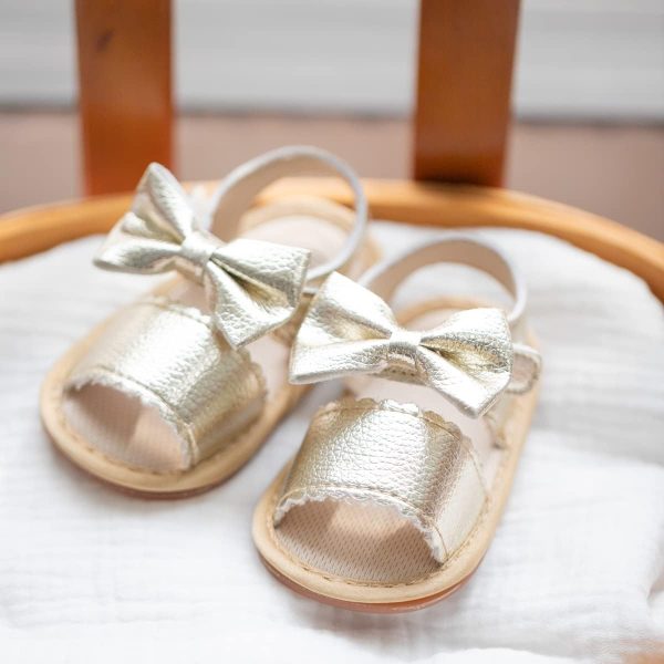 | Sawimlgy Baby Girls Boys Sandals Summer Shoe Rubber Sole PU Leather Mesh Infant Toddler First Walkers Princess Dress Outdoor Shoes | Sandals - Image 3