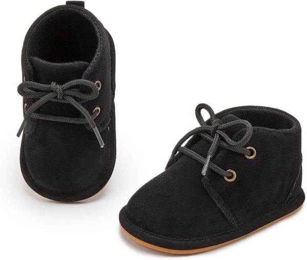 | Zoolar Baby Unisex Warm Snow Boots Newborn Leather Fur Lace Up Ankle Anti-Slip Rubber Texture Sole Toddler Prewalker Winter Crib Shoes | Boots - Image 3