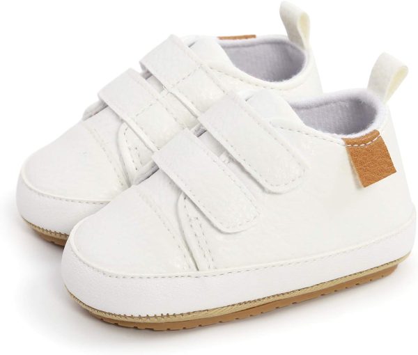Unisex Baby Boys Girls High-Top Ankle Sneakers Soft Rubber Sole Infant Crib Shoes Toddler First Walkers  Clothing, Shoes & Jewelry - Image 4