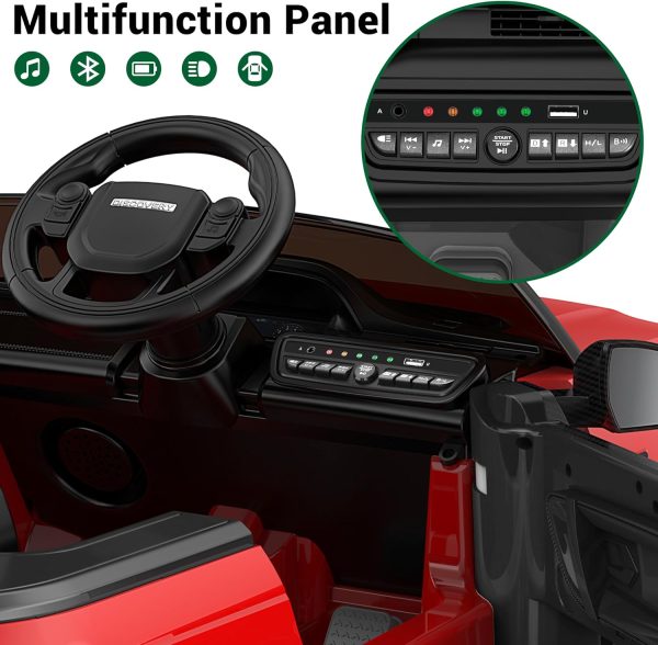 ARBELI 12V Licensed Land Rover Kids Electric Car w/Parent Remote Control, Bluetooth, Music, Shock Absorbers, LED Lights, Ride On Toys for Kids Ages 2-5 (Single Seat), Pink  Toys & Games - Image 17