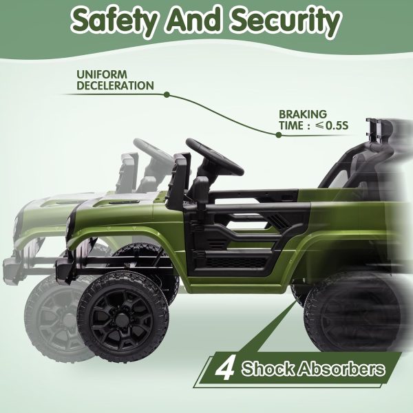 JOYRACER 12V Ride on Car with Remote Control Power 4 Wheels, 3 Speeds, Bluetooth Music, Led Lights, Spring Suspension, Electric Vehicles Jeeps Truck Toy for Boys Girls  Toys & Games - Image 23