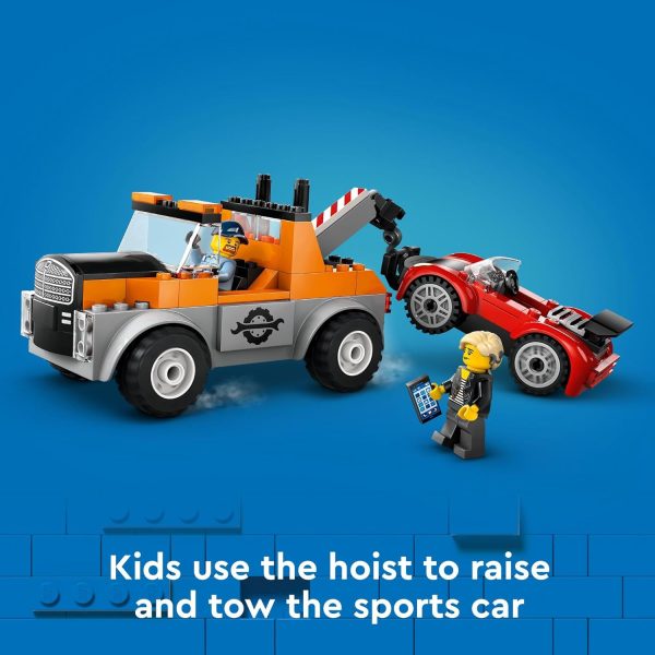 LEGO City Tow Truck and Sports Car Repair Building Set, Kids Gift Idea with 2 Minifigures and Accessories Including a Cochlear Implant, Pretend Play Tow Truck Toy for Boys & Girls Ages 4 and Up, 60435  Toys & Games - Image 10