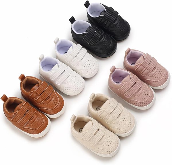 Unisex Baby Boys Girls High-Top Ankle Sneakers Soft Rubber Sole Infant Crib Shoes Toddler First Walkers  Clothing, Shoes & Jewelry - Image 22