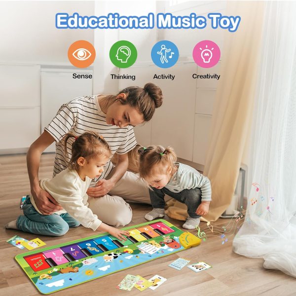 FOKI Floor Piano Mat for Toddlers, Baby Kid Sensory Educational Dancing Keyboard Carpet Animal Sounds Blanket Touch Playmat Musical Mats Birthday Toddler Toys for 1 2 3 4 5 Year Old Boy Girl Gifts  Toys & Games - Image 20