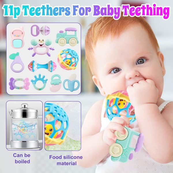 Baby Rattles 0-6 Months Rattles for Babies 0-6 Months Baby Rattles Toys 0-3-6-12 Months Infant Rattle Toys for Babies 0-6 Months Teething - Newborn Baby Boy Girl Rattles Set Wrist Socks : Toys & Games - Image 14