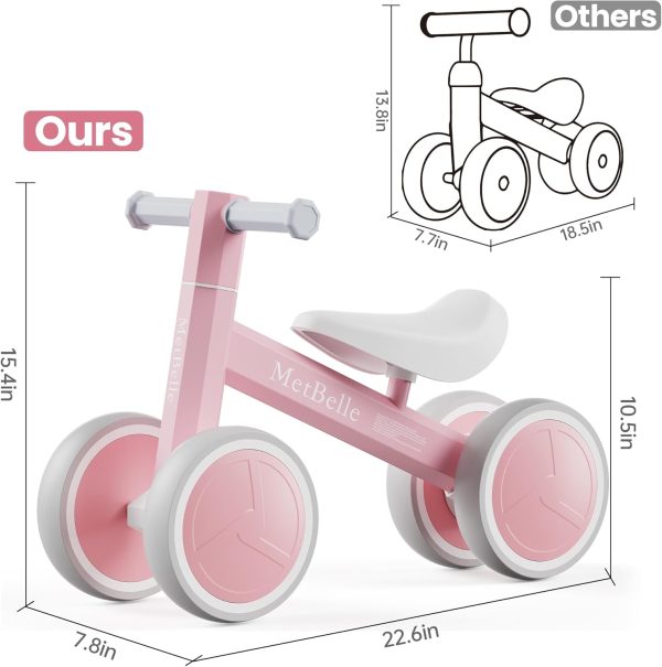 Baby Balance Bike for 1 Year Old Boys Girls Colorful Lighting 10-24 Months Push Toddler Toys Bicycle,4 Wheels First Bike for Kid's 1-2, Pre-School Children Ride on Walker First Birthday Gifts  Toys & Games - Image 22