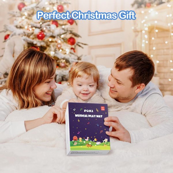 FOKI Floor Piano Mat for Toddlers, Baby Kid Sensory Educational Dancing Keyboard Carpet Animal Sounds Blanket Touch Playmat Musical Mats Birthday Toddler Toys for 1 2 3 4 5 Year Old Boy Girl Gifts  Toys & Games - Image 10
