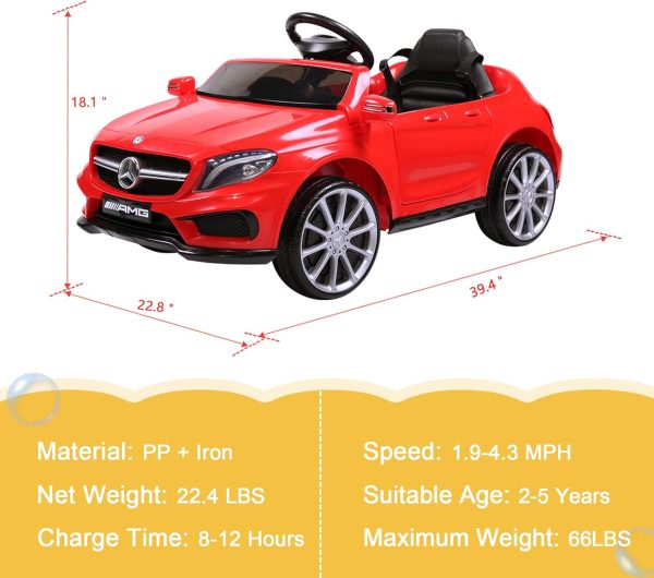 TOBBI Licensed Mercedes Benz Car for Kids,Ride on Cars with 2.4G Remote Control,Double Doors, 5 Point Safety Belt,LED Lights  Toys & Games - Image 13